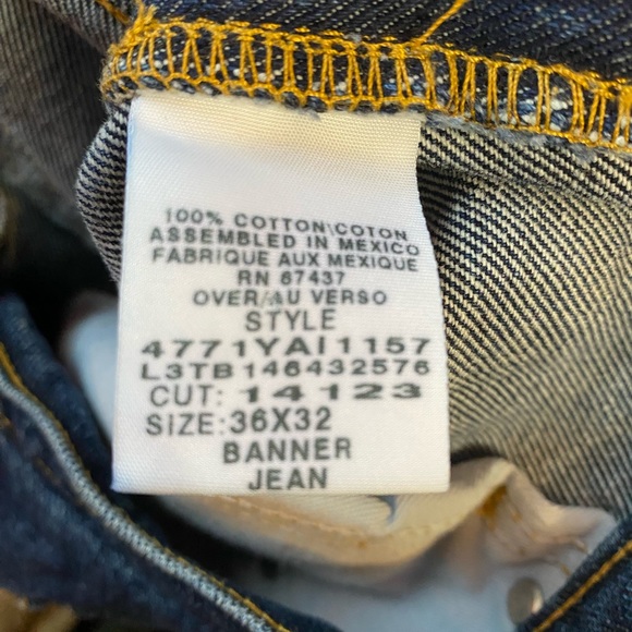 Ralph Lauren Jeans Men's‎ Size 36x32 Polo Jeans Company Banner Jean - Picture 2 of 4